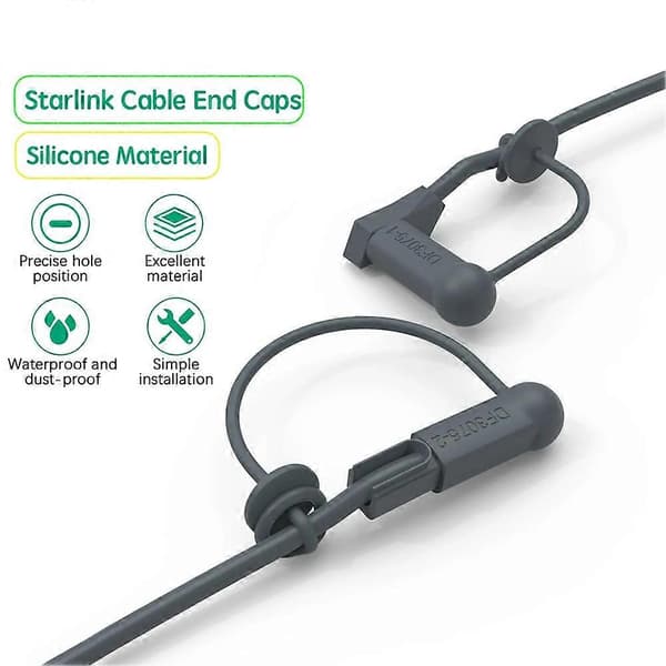 Cable End Caps Mounting Kit, Bushing, Dustproof Silicone Protectors for Cable Connectors