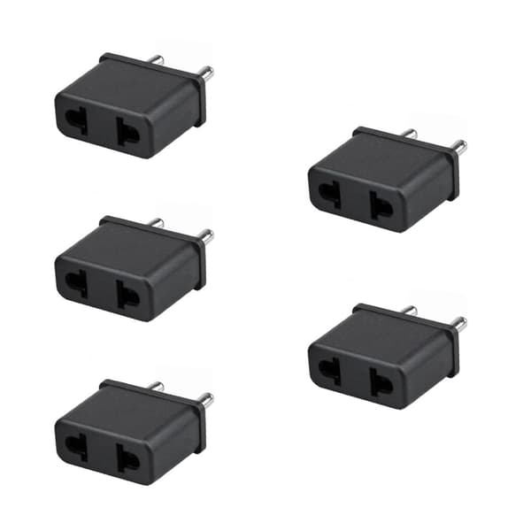 5 st strömadapterkontakt reseadapter (EU) -