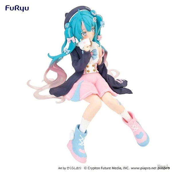 14cm virtuaalinen idolilaulaja Hatsune Miku Anime-hahmo Kaksiulotteinen kaunis tyttö Toimintahahmot Kawaii Noodle Stopper Mallilelu MIKU D with box