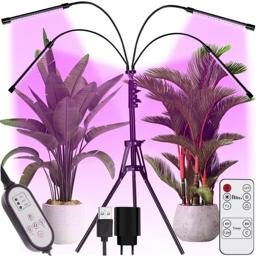Plant lamp with stand / Plant lighting - 4 LED panels