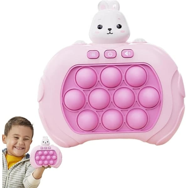 Pop It Spil - Pop It Pro Light Up Spil Quick Push Fidget-spil Rosa Kanin pink