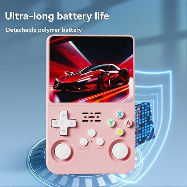 K36S R36S Retro Gaming Console 64GB 3.5 inch IPS Screen Linux WIFI Portable Pocket Game Console for Kids Pink Pink