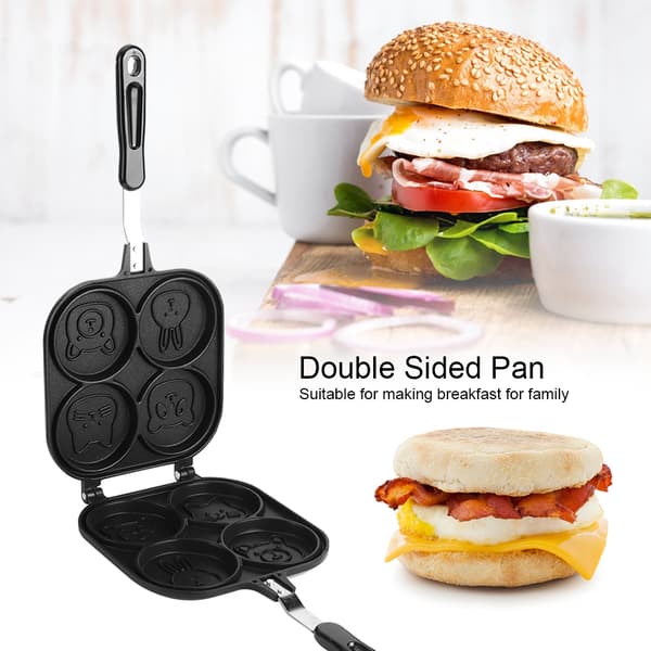 Double-sided Lovely Cartoon Animal Pattern Breakfast Non-stick Frying Pan Cookware