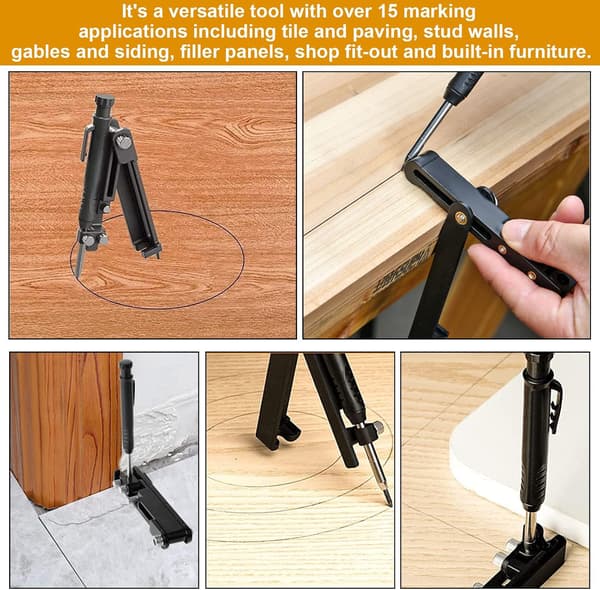 Multifunctional Marking Tool with Deep Hole Pen, Mechanical Pencil