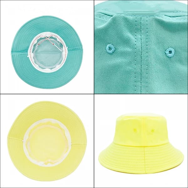 Unisex bøttehatt i bomull Solhatter Fiskehatt for menn kvinner