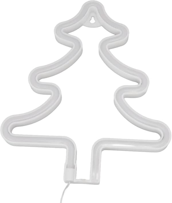 Julgran Neon Skyltar, Julgran Nattljus, Batteri USB Drivna Neon Nattljus