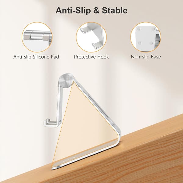 Phone Stand, Adjustable Phone Holder Dock - All Aluminum Desk Stand