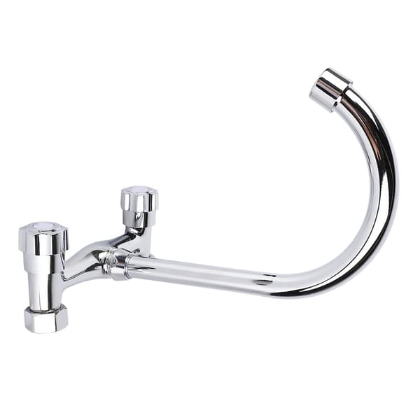 Wall Mounted Kitchen Faucet Stainless Steel Smooth Surface 2 Handles for Home-FS-
