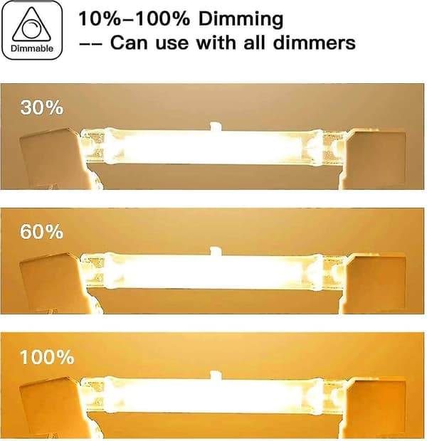 5 stk R7s 118mm 400w Halogenpære Stiftpære Dimbar Ac 220-240v 7500lm J118 Lineær Halogen Spotlight [DB]