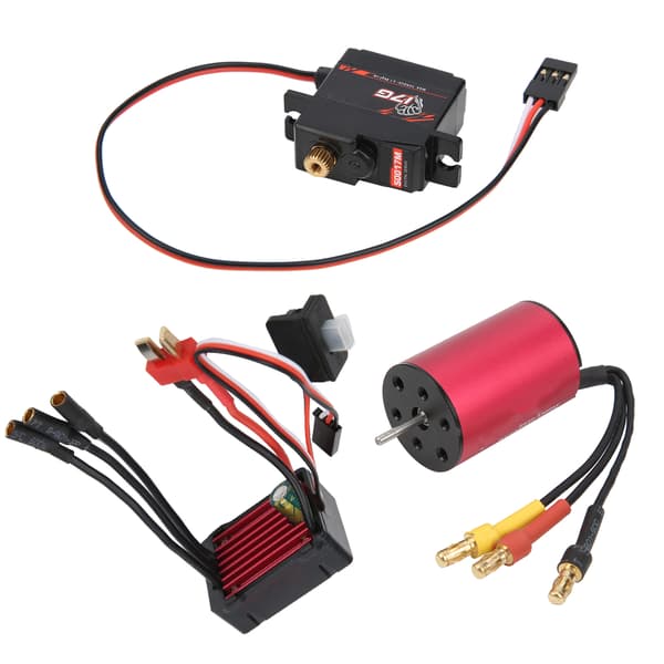 SurpassHobby 3300KV Børsteløs Motor 25A ESC 17G Metal Servo Combo Sæt til RC Bil
