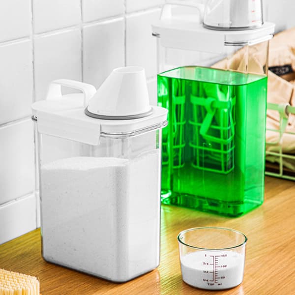 Vaskepulver oppbevaringstank Forsegling Vaskepulver dispenser med håndtak Small Size