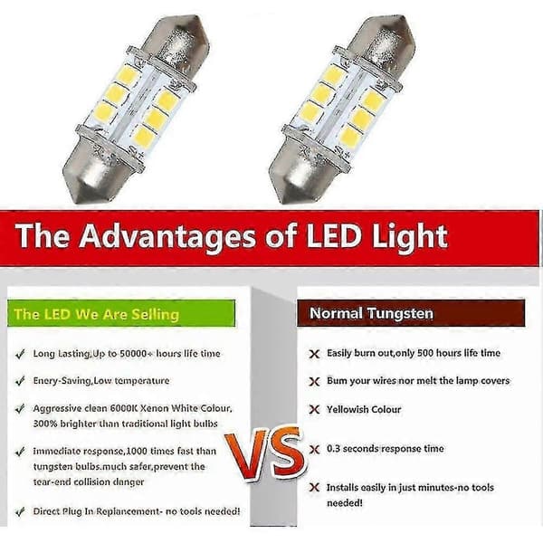 Marine LED Erstatningspære Båtlys Supersterk 12 Volt 32 Mm Pærer For Båt Navigasjonslys Båt A