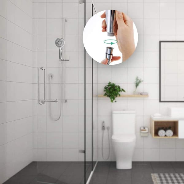 Dusjhode + 2M fleksibel dusjslange Dusjhode med slange 5 Mod