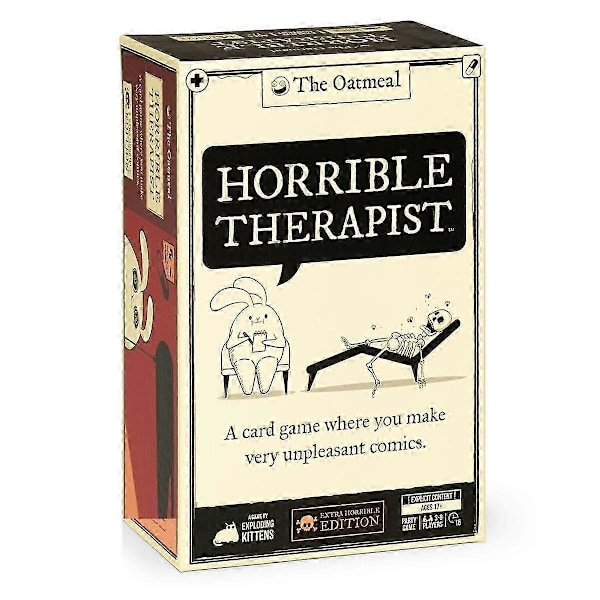 Horrible Therapist: Extra Horrible Edition - Korttipeli, jossa olet ilkeä - Aikuisten korttipeli