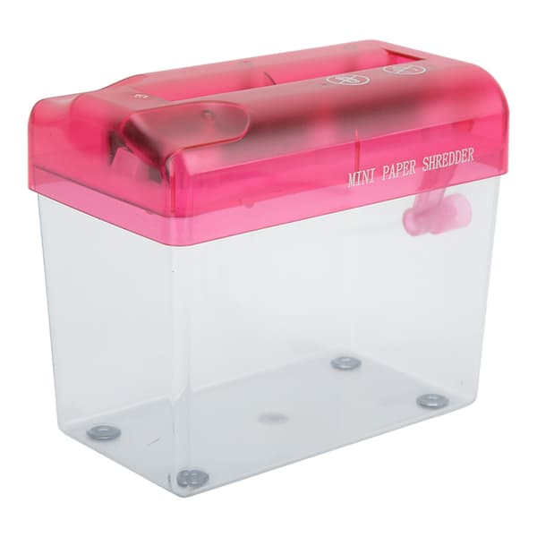 Manual Shredder Fully Transparent Silent Compact Structure Non-Slip Mini Shredder for Office School