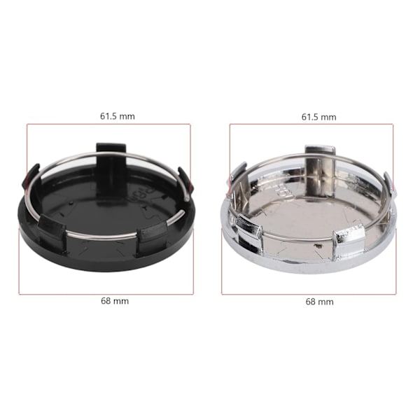Pölykapselit / Pyörännavan merkit - Auto - 4 kpl 65mm (Hopea) 65mm (Hopea) 65mm (Silver)