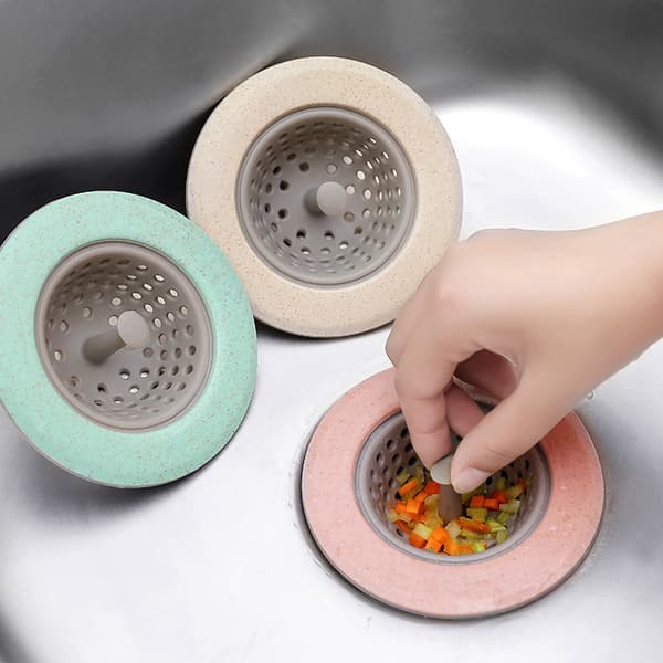 Rosa afløbssi, vaskesi, silikone-net anti-tilstopningsafløbssi, silikone-afløbssi, egnet til vask