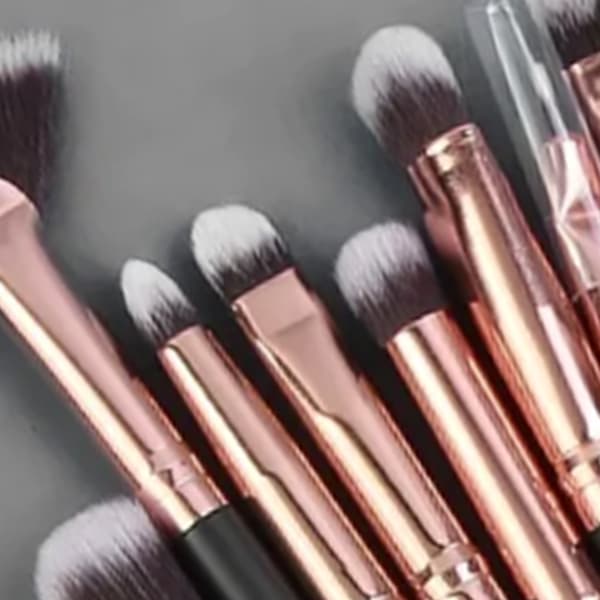 20 stk. makeupbørster sæt professionelle mini bærbare syntetiske fiber stilfulde bløde øjenskyggebørster til makeup