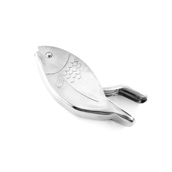 Lemon Squeezer Manual Juicer Stainless Steel Lemon Slice Squeezer Fish-Shaped Manual Juicer Kitchen Utensil for Oranges Lemons Limes