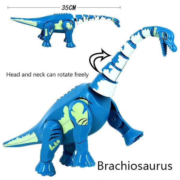 Dinosaur Byggeklodser til Børn Spinosaurus Brachiosaurus Figur Model Gaver Blå Brachiosaurus