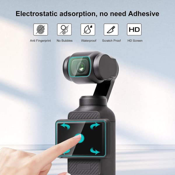 Puluz Hærdet Glas Linsebeskyttelse til Dji Osmo Pocket 3