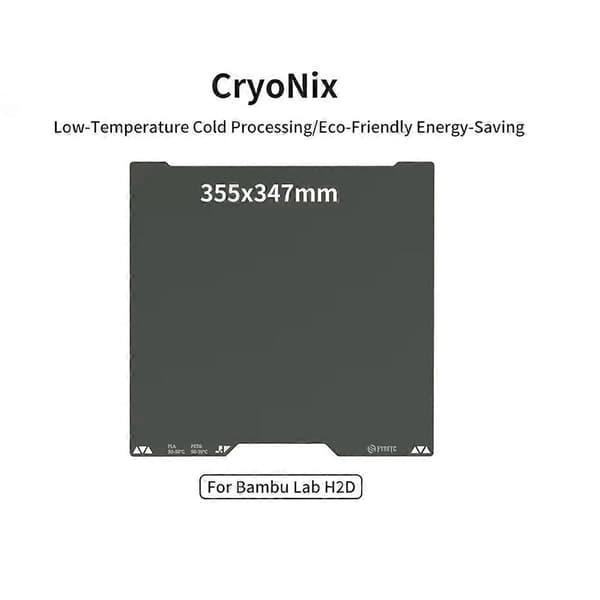 CryoNix päivitetty rakennuslevy H2D 3D-tulostimelle