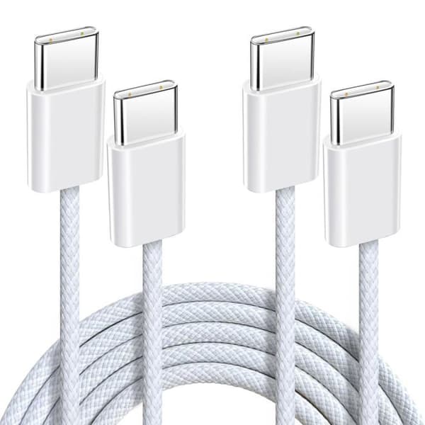 USB-C to USB-C Fast Charging Cable [1M/2-Pack] 60W USB Type-C 3A Cable Compatible with iPhone 16, 15 Pro Max, Samsung S24, S23