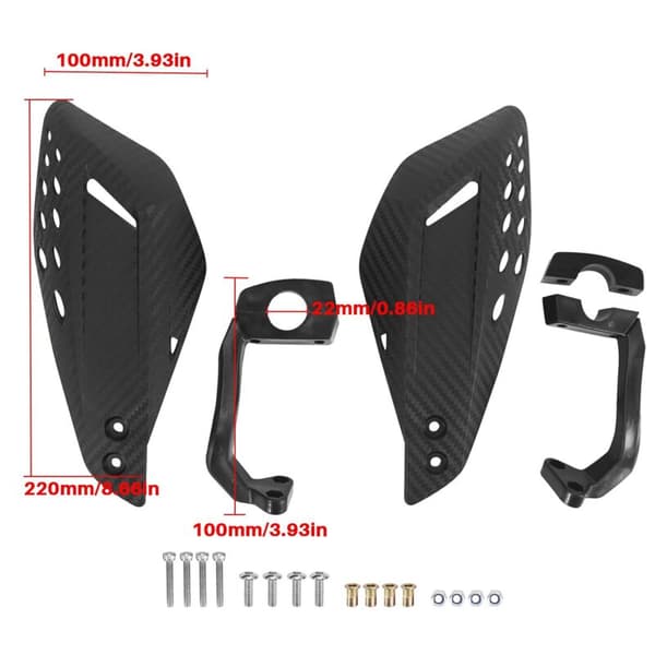 4x Motorcycle Windshield Handle Universal 7/8 Inch 22MM Handle Guard Shield Motocross Scooter
