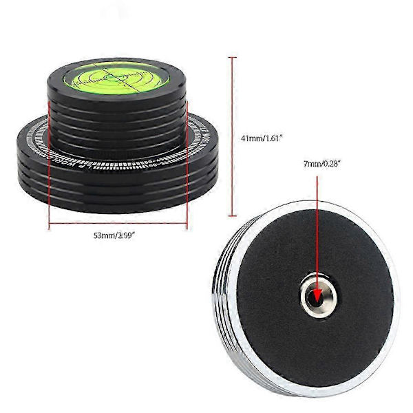 50Hz Tachometer Turntable Spirit Level Record Weights Record Stabilizer Silver Silver