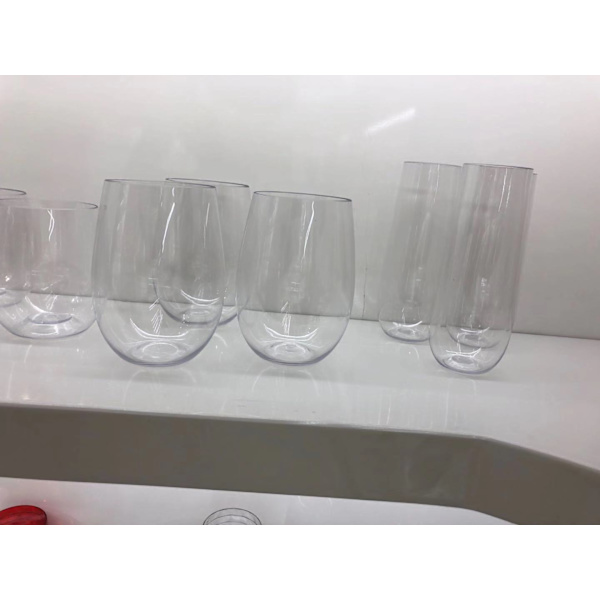 120oz Plastvinglassett med 20 | Stilkfrie vinglass - Transparent