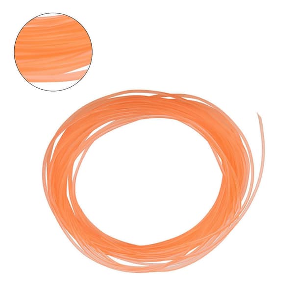 Oransje glatt PU polyuretan rundrem for drivoverføring (2mm*10m)