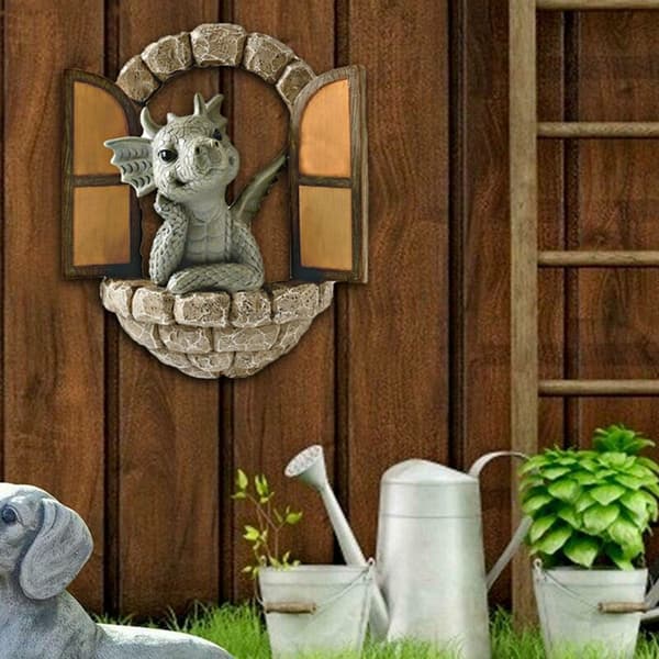 Resin ornament for garden, balcony or outdoors (weatherproof) - B