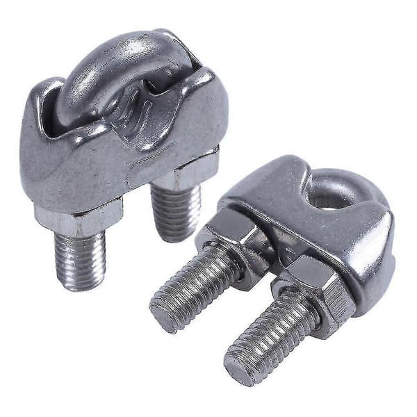 6mm 1/4 inch Stainless Steel Wire Rope Clips 12 Pcs