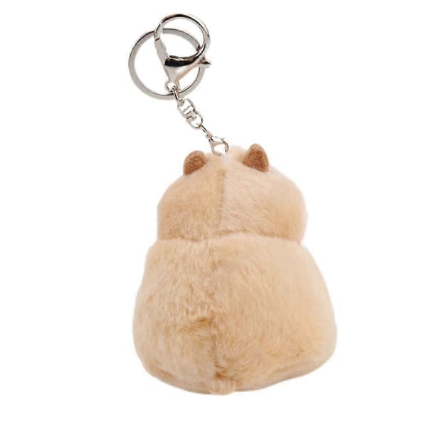 Sæt med 2 søde hamster plys nøglering tøjdyr nøglering charm håndtaske vedhæng