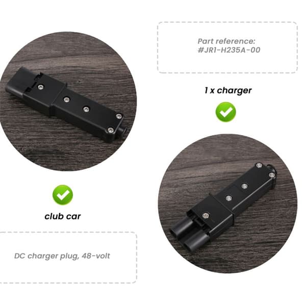 Batterioplader DC-stik til oplader med ledning Golfvogn G19, 48 Volt JR1-H235A-00