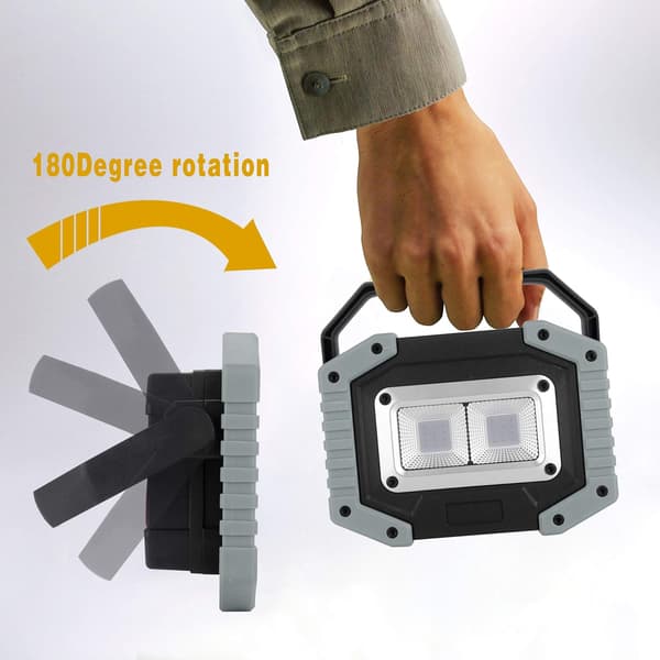 Arbeidslampe oppladbar LED arbeidslampe bærbar spotlight C