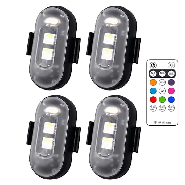 8 väriä LED-strobovalot lentokoneen valot 4 kpl 4 kpl 4 kpl