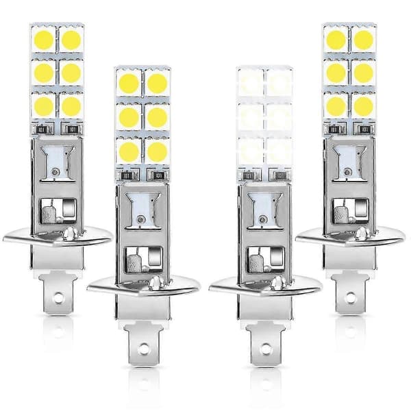 4 stk H1 6000K Superhvite 80W LED-frontlyspærer Kit Tåkelys Kjørelys