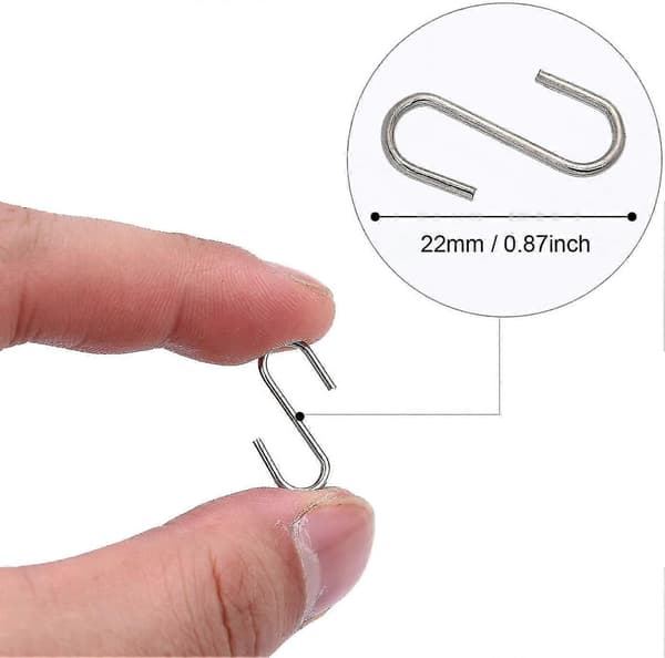 150 Stykker Mini S Kroge Forbindelsesstykker Metal S Form Krog Bøjle-mxbc