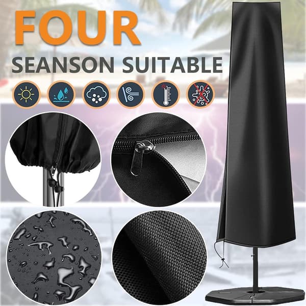Parasol Cover - 190x50x30cm - Standing Parasol - Robust & Durable - Waterproof Parasol Cover 600D - With Zipper, Drawstring and Storage Bag