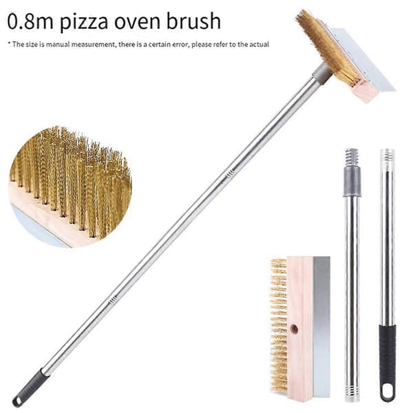 Pizza Oven Brush Grill Brush Removable Long Handle Kitchen Restaurant Grill Cleaning Tool