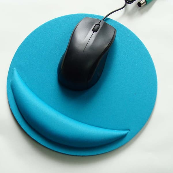 Orange musemåtte med pude - Spillehåndledsstøtte - Musemåttehåndledsstøtte - Komfort med ergonomisk håndledsstøtte - Vandafvisende og vaskbar - P