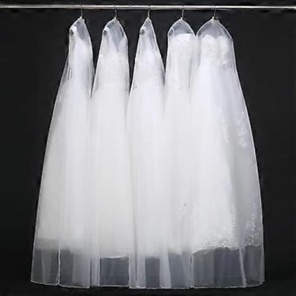 1,8 m Transparent Wedding Dress Garment Bag Dustproof Storage Bag Qinhai[CO]