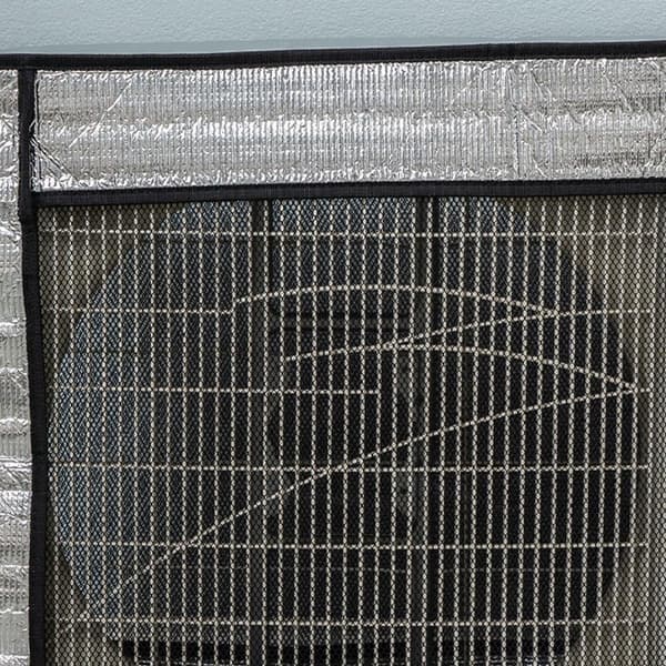 Luftkonditionering Dammsolskydd (86 x 35 - Bärbart aluminiumskydd Snö 60cm) 86x35x60cm