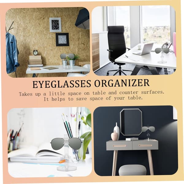 3-pack platsbesparande solglasögonhållare glasögon displayställ organizer för glasögon hem butik stativ