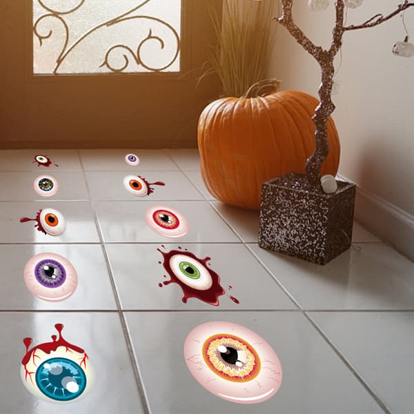 2 stk Nye Halloween Vindusdekaler, Store Skumle Demondekaler