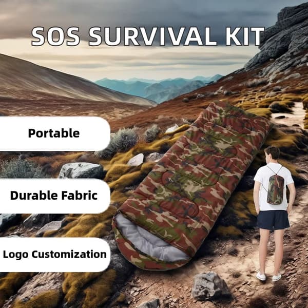 Kamuflage Sovepose 210x75 cm Letvægts Polyester Nylon Konvolutstil til Vandring Camping Udendørsaktiviteter Unisex