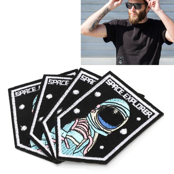 8st Adventure Pattern Embroidery Patch Sew On Stickers Clothes Applique DIY Clothing Decoration