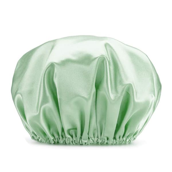 32 cm store brusehætter, 2 genanvendelige brusehætter til kvinder, elegante elastiske spahætter, tolags badehætter til voksne med langt hår