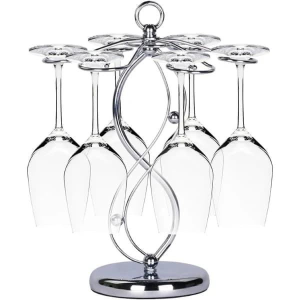Rostfritt vinställ, elegant torkställ för vinglas/vinglasställ/förvaring av vinglas